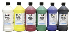 Sax True Flow Heavy Body Acrylic Paint, Quarts, Assorted Colors, Set of 6