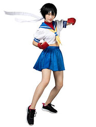 Cosfun Women's Haruno Sakura Sailor Suit Cosplay Costume Dress mp000353(X-Small)