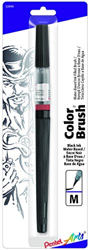 Pentel Color Brush Pen, Black (GFLBP101)