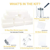 Candle Making Kit Supplies, Soy Wax DIY Candle Kit Including Soy Wax for Candle Making, Candle Making Pouring Pot,Sulfuric Acid Paper,Candle Wicks and More-Full Candle Making Kit for Adults Beginners