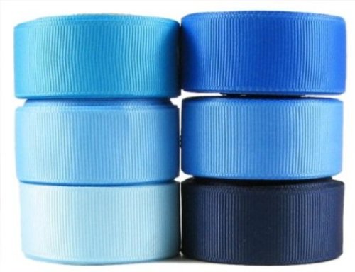 Blue Ribbon for Crafts-Hipgirl 30yd 7/8" Grosgrain Fabric Ribbon Set For Gift Package Wrapping,