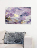 The Oliver Gal Artist Co. Abstract Wall Art Canvas Prints 'Carried Away Amethyst' Home Décor, 24" x 16", Purple, Gold