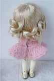 JD164 5-6inch 4-5inch Charming Curly Doll Wigs 1/8 1/12 Synthetic Mohair BJD Accessories (Blond, 5-6inch)