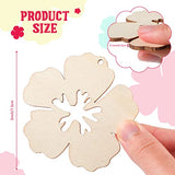 40 Pcs 3 Inch Unfinished Flower Wood Cutout Wood DIY Crafts Cutouts Hanging Ornaments Blank Gift Tags Wooden Slices for Kids DIY Projects Birthday Party Anniversary Decoration