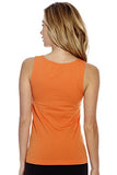 Just Love Womens Solid Stretch Tank Top 6812-ORG-S-M Orange