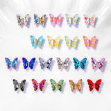 20 Pcs 3D Butterfly Nail Charms Crystals ICY Clear Rhinestones, Crystals Diamonds Rhinestones Bow for Nail Art Beauty Design Decoration Craft Jewelry DIY
