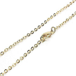 Wholesale 12 PCS Gold Plated over Solid Brass Chain Bulk Finished Chains For Jewelry Making 18-30