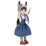 LoveinDIY 14.2 Inch BJD American Doll with Cloth Dress Up Girl Figure for DIY Customizing - Cattle