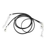 Hibery 50 Pcs Black Waxed Leather Cord Necklace with Lobster Clasp, DIY Jewelry Cord & Necklace