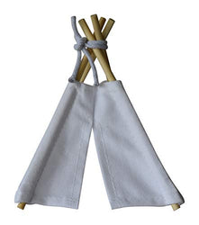 Macy Mae 1:12 Scale Dollhouse Play Teepee - White. Must Have Picture Perfect Miniature Doll House Accessory.