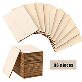 Boao Blank Wood Squares Wood Pieces Unfinished Round Corner Square Wooden Cutouts for DIY Arts