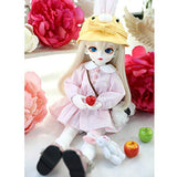 YILIAN BJD Doll Clothes Dress Handmade Lovely Pink Long Sleeve Dress and Hat Accessories for BJD SD Dolls - No Doll,1/6