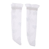 Baoblaze 1/6 Pretty Lace Socks Stockings for BJD Blythe Dolls Clothes Accessories White Black for Choice - White