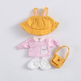 XiDonDon Obitsu 11 OB11 Size Costume Obitsu 11 Clothing Kindergarten Set 4 Pieces = Shirt + Shorts + Hat + Bag Molly ,gsc,1/12bjd Doll Clothes (Pink)