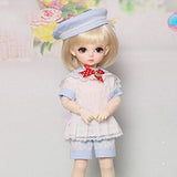 N Clothes 1/6 Doll Body Girl Or Boy Doll The Navy Style with The Hat for The YoN Body Littlefee YF6-83 Doll Accessories YF6 to 83 C Style 6 Points Body