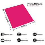 CAREGY Heat Transfer Vinyl HTV Bundle: 26 Pack 12"x10" HTV Sheets Includes 22 Assorted Colors, 4 Bundle of Glitter Iron On Vinyl for DIY T-Shirts