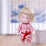 KSYXSL 1/12 BJD Doll SD Doll 5.2 Inch Ball Jointed Doll Anime Toys with Clothes Outfit Wig Hair Makeup for Girl as Gift