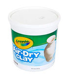 Crayola Air-Dry Clay, White, 5 Pound Resealable Bucket Natural Clay for Kids, No Baking, Dries Hard, Easy to Paint, A Smoother, Simpler, Less-Sticky Alternative to Traditional Ceramics