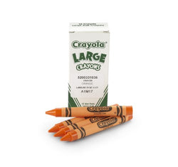 Crayola; Large Crayons, Orange; Art Tools; 12 ct. Bulk Crayons; Bright, Bold Color