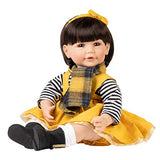 Adora Toddler Doll Fall Breeze in Striped Blouse. Yellow Mustard Dress and Fall Ready Scarf. Comes with a Diaper, Multicolor (22094)