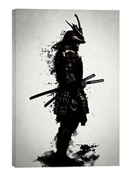 Cortesi Home Armored Samurai Canvas Wall Art, 40" x 60", Black