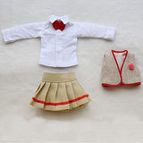 MEShape 3pcs BJD Doll Clothes Outfit, School Uniform Set for 1/6 SD Girl Doll, Handmade Doll Dress Up Accessory