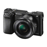 Sony Alpha ILCE-6000L/B a6000 Digital Camera with 16-50mm Lens Bundle with Accessory Bundle (Black)