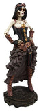 Atlantic Collectibles Steampunk Skeleton Costume Lady Figurine 7.5" H Skeleton Detective