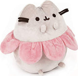 GUND Pink Flower Petals Pusheen Plush Stuffed Animal Cat, Gray and Pink, 9.5”