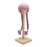 1/3 BJD with 9-10 Inch Doll Wig Synthetic Fiber Long Pink Purple Double Braid with Full Bangs Hair Wig BJD Doll Wigs for 1/3 1/4 1/6 1/8 BJD SD Doll (T2334-T3815)