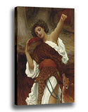Canvas Print Wall Art - Bacchante - by Lord Frederic Leighton - Giclee Prints Stretched in Gallery Wrap Style with Mirrored Edges - 12x16 inch