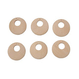 Baosity 50pcs Wood DIY Pendants Wooden Teether Art Crafts Unfinished Unpainted 40mm