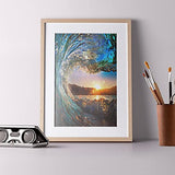 Landscape Diamond Painting Kits for Adult,Sunset Wave 5D DIY Diamond Paintings by Number Kit,Full Drill Round Rhinestone Sea Beach Paintings Arts Dots Craft for Home Decor,30x40 cm/ 12x16 inch