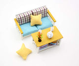 Cool Beans Boutique Dollhouse Do-It-Yourself Furniture - 1:18 Scale (Assembly with Glue Required) (Sofa & Coffee Table)