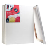 iDIY Stretched Canvas Board 11 x 14 (Set of 8) 5/8" - Classic White Blank, Pre Primed for Oils or Acrylics, 100% Cotton, Acid Free - Professional Grade for Painting or Art Project, Craft, Mixed Media