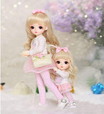 W&Y BJD Doll,1/6 SD Dolls 10 Inch 19 Ball Jointed Doll Children's Creative Toys with Clothes Shoes Wigs Free Makeup Surprise Doll Best Gift for Girls