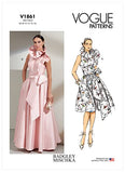 Vogue Misses' Sash and Special Occasion Dress Sewing Pattern Kit, Code V1861, Sizes 8-10-12-14-16, Multicolor