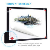 VIVOHOME A3 Magnetic USB Powered Ultra-Thin LED Light Box Board Tracing Light Pad with 3 Brightness for Diamond Painting Artist Sketching Drawing Craft