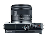 Canon EOS M100 Mirrorless Camera w/15-45mm Lens - Wi-Fi, Bluetooth, and NFC Enabled (Black) (Renewed)