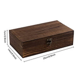 Dedoot Unfinished Wooden Box with Hinged Lid 9.7x5.5x2.7 Inch Rectangle Keepsake Box Clasp Wood Box, Storage Box for DIY Crafts, Home Deocration, Jewelry,Brown