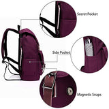 Vintage School Backpack for Women,VASCHY Water Resistant Laptop Backpack Burgundy