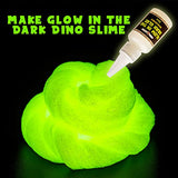 Original Stationery Dinosaur Slime Kit, Glow in The Dark Slime Making Kit to Create Slime for Boys, Glossy Slime and Dino Poop Slime for Kids, Awesome Butter Slime Kit for Boys and Birthday Gift Idea