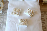 Miniature macrame cushion, RANDOM dollhouse boho bedding pillows modern BJD doll furniture