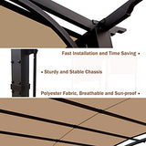 Warmally 10'x8' Pergola Patio Gazebo Kits Canopy Garden Outdoor Ventilation and Airflow Polyester Waterproof Heavy Duty