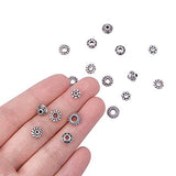 Pandahall Elite1 Box 300 PCS 6 Style Tibetan Silver Spacer Beads Jewelry Findings Accessories for