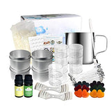 32 Pcs Complete DIY Candle Making Kit - Candle Craft Tools, Candle Kit Include Pouring Pot, Jars with Lids, Plastic Candle Molds, Long & Short Candle Wicks, Wicks Holder, Solid Wax & More