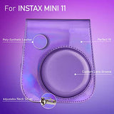 Fujifilm Instax Mini 11 Instant Camera - Lilac Purple (16654803) | Holographic Purple Case | Holographic Purple Album | Instant Film Pack | Photo Frames
