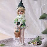 FEENGG BJD SD Doll 1/6 Joint Doll Full Set Clothes Wig Hat Shoe Advanced Resin Child Birthday