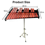 TNZMART 25 Note Xylophone Wooden Glockenspiel Xylophone with Mallet Professional Percussion Instrument (Xylophone with stand)