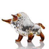 Handmade Crystal Bull Art Glass Blown Wild Crystal Animal Figurine Collectibles Home Decor